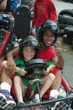 GoKarts Staff and Camper